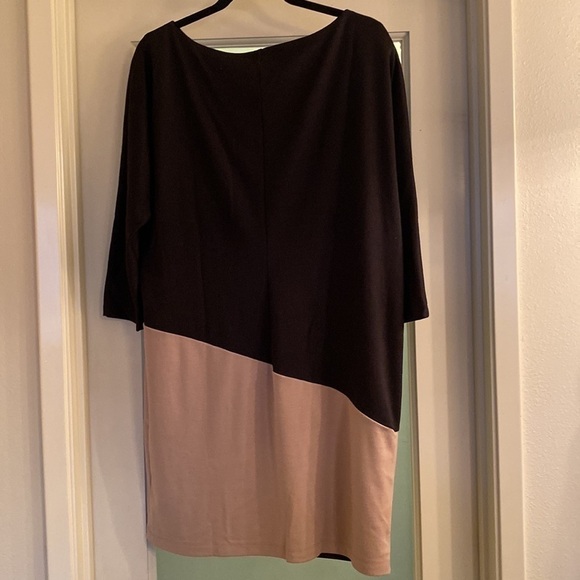 Muse Asymmetrical Color-block Shift Dress - Picture 2 of 5